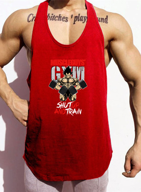 男士夏季背心高中生无袖T恤纯棉运动健身跨栏宽松夏季新款潮牌