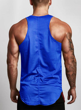 夏季男士户外健身时尚无袖T恤 跑步运动休闲宽松透气速干肌肉背心