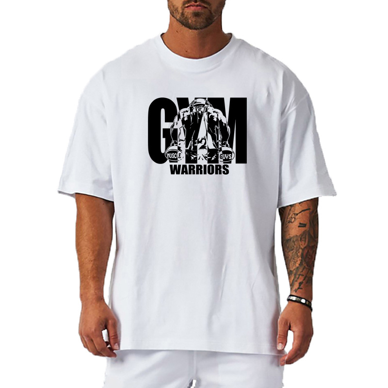 Men's fitness short-sleeved shirts240克重磅纯棉短袖夏季T恤