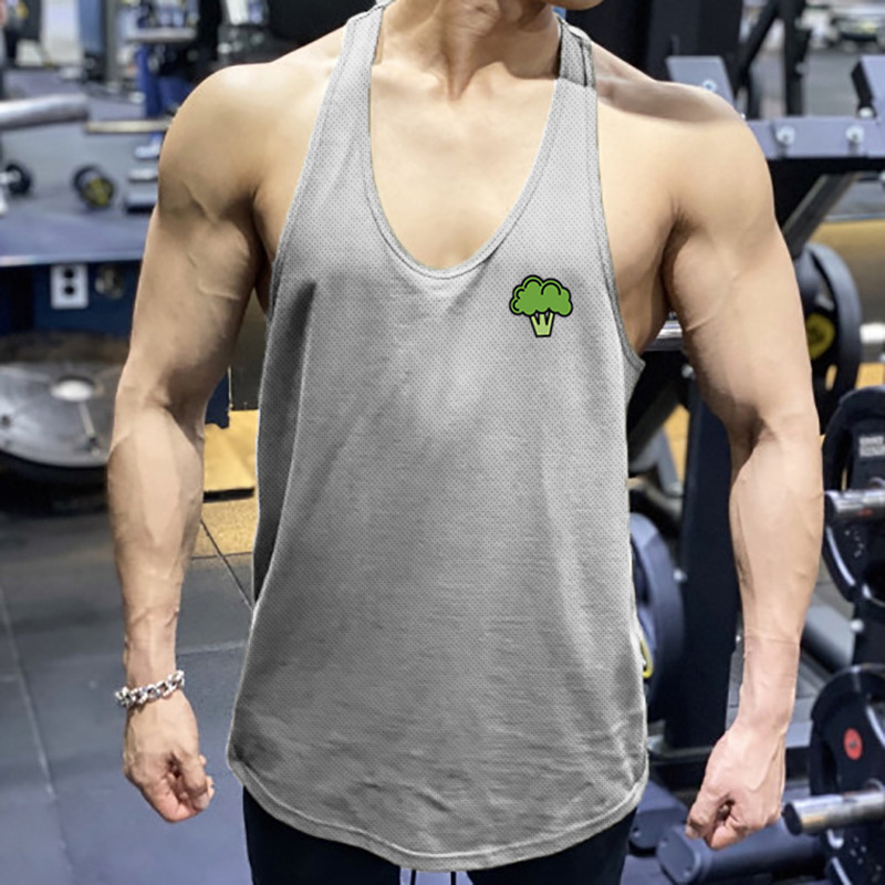 肌肉男健身背心宽松速干工字背
