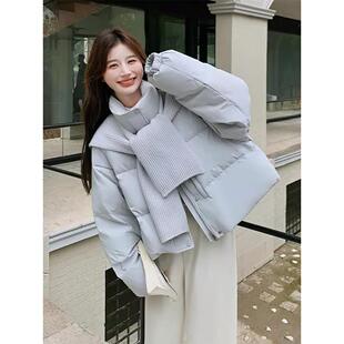 韩版冬季时尚休闲小个子羽绒服女款加厚保暖棉服百搭高级感面包服