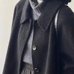 入冬装搭配一整套装高级感韩系轻奢显瘦毛呢外套毛衣半身裙三件套