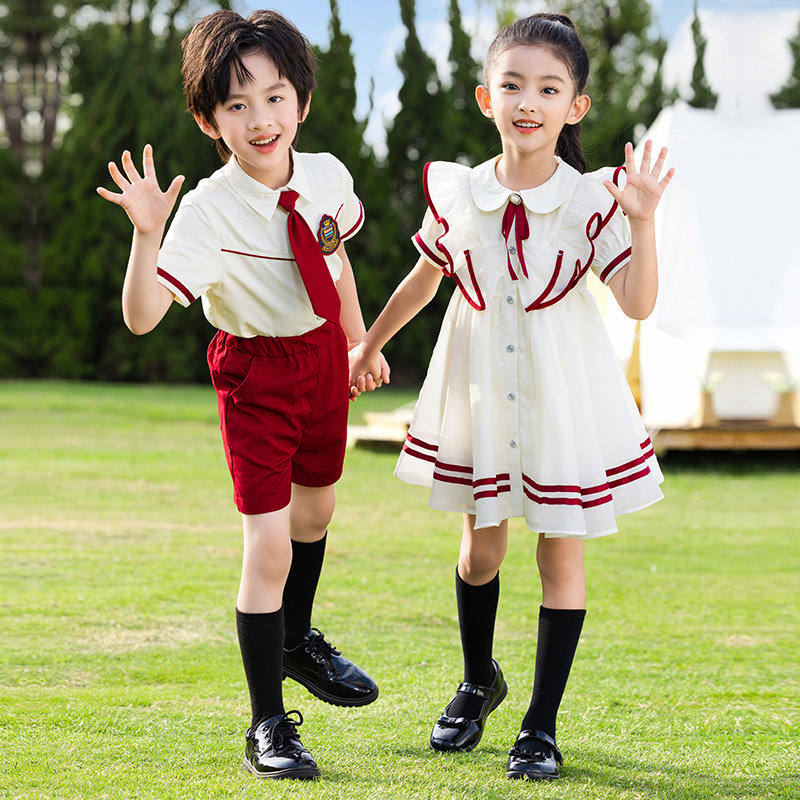 幼儿园服连衣裙小学生班夏