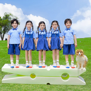 六一儿童节表演服装男童新款夏装女童连衣裙套装儿童运动风演出服