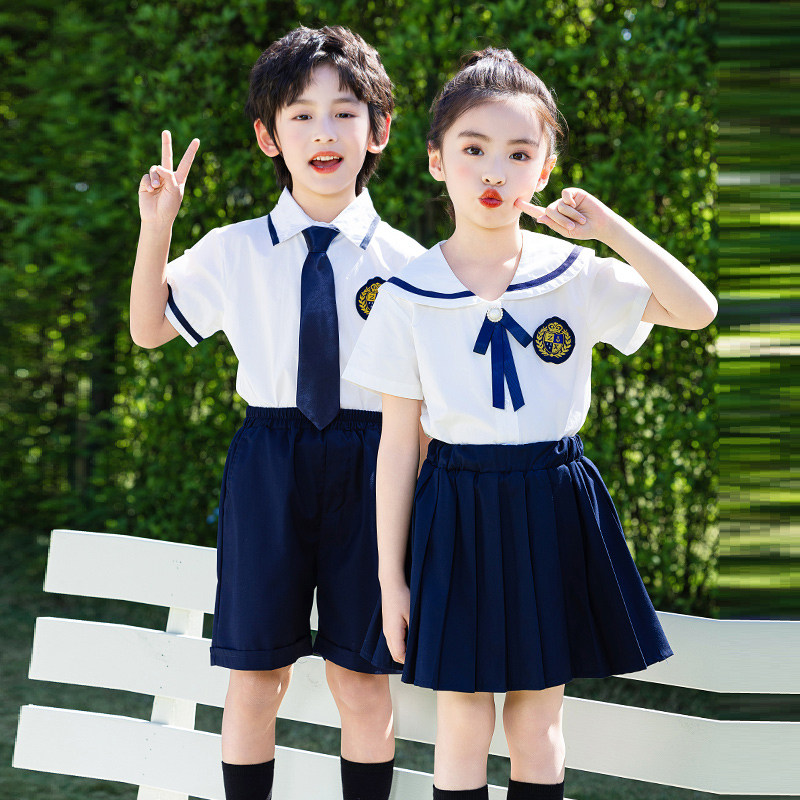 幼儿园服夏季英伦风校短袖