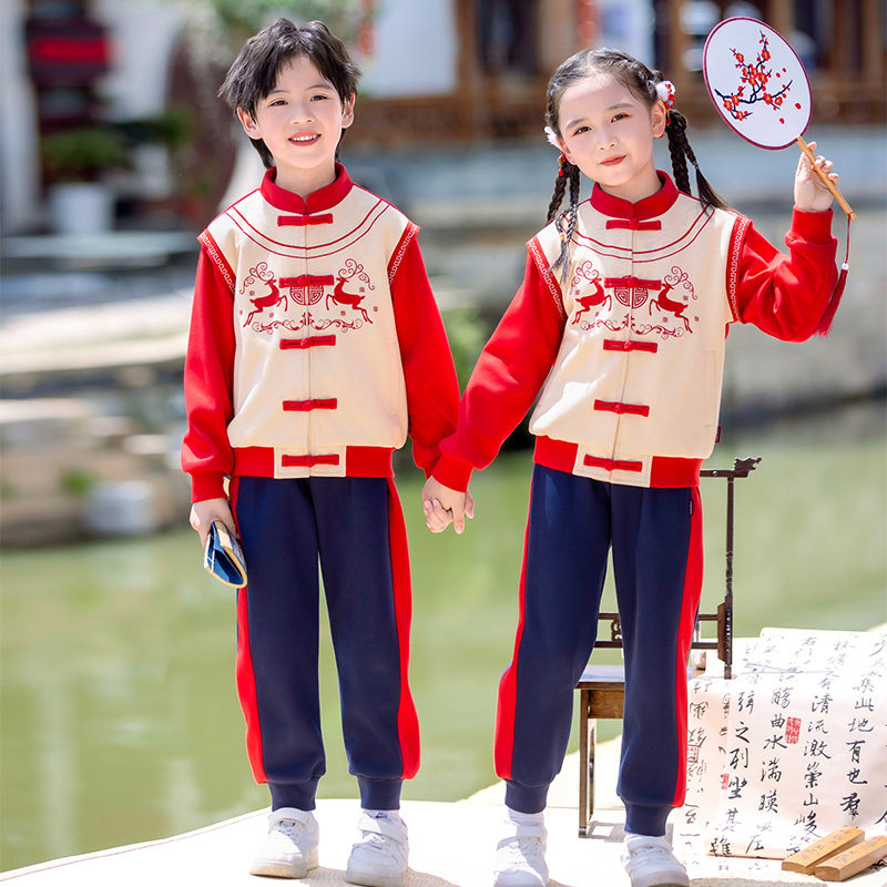 小学生班服中国风幼儿园春