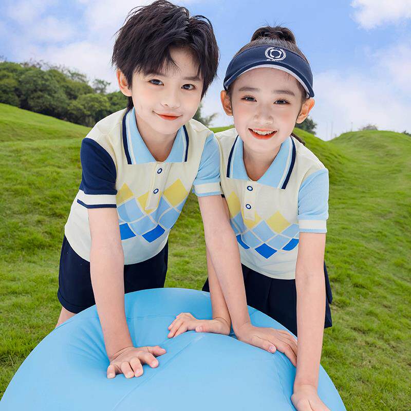 小学生班服夏季三件套短袖