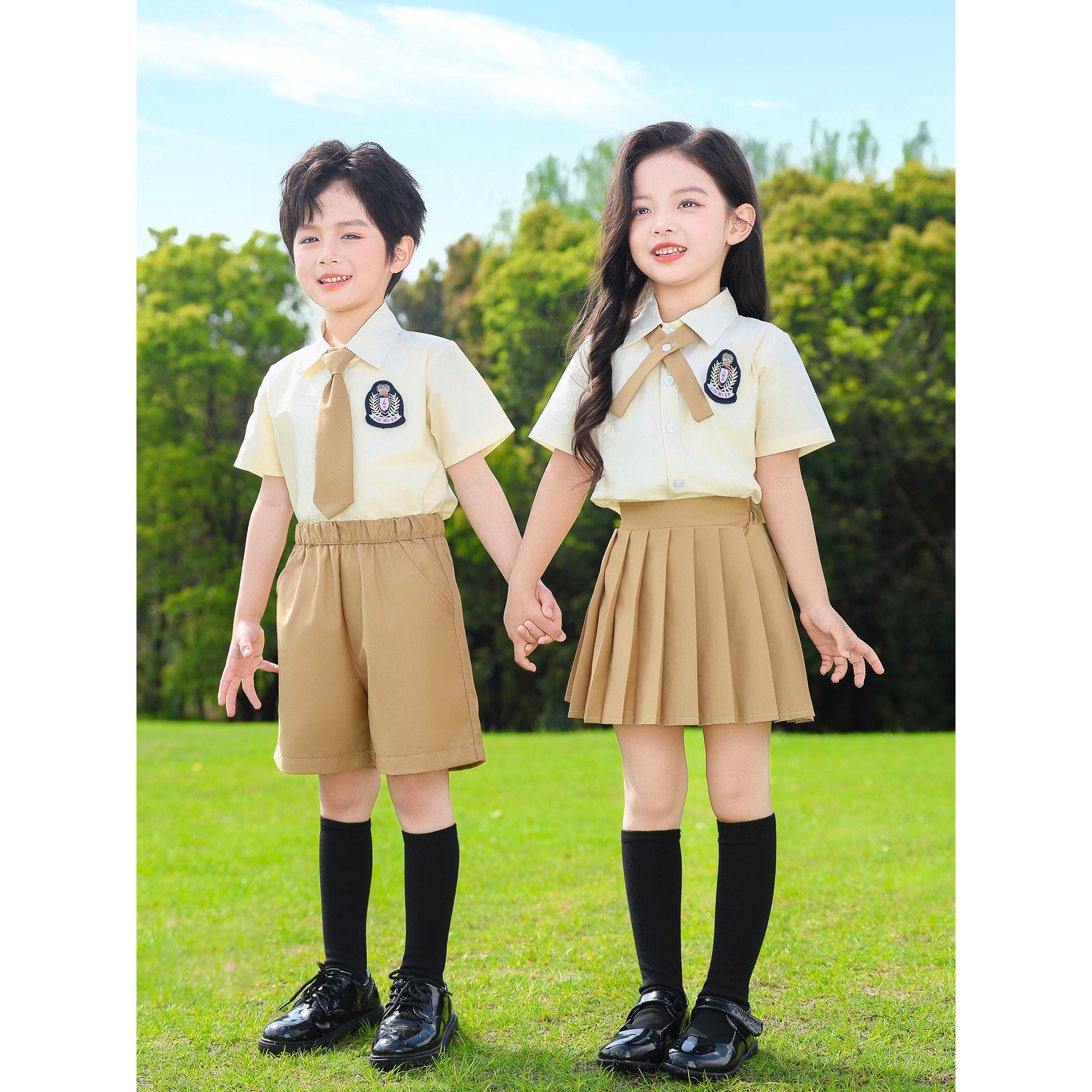 泰式校服套装小学生jk毕业照班服幼儿园园服六一儿童大合唱演出服