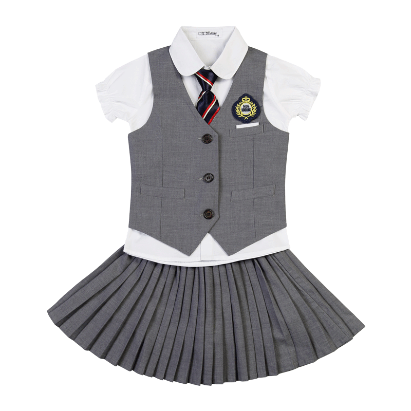 幼儿园园服小学生校服班服儿童夏款马甲背心英伦风三件毕业照演出