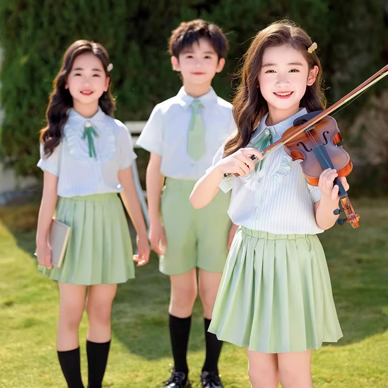 幼儿园服夏装短袖英伦学院小学生