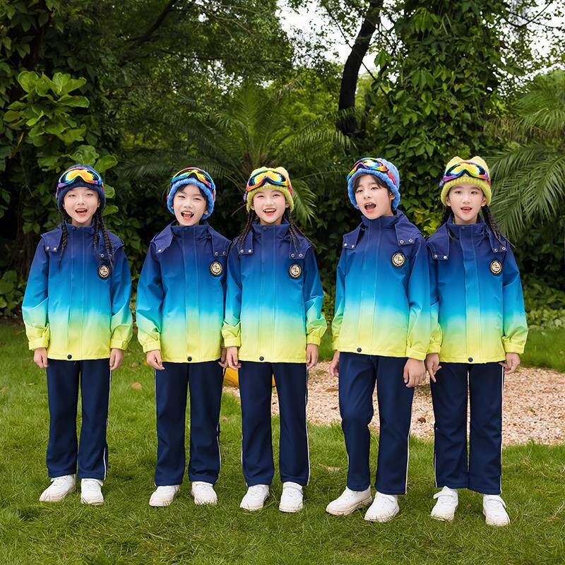 校服套装小学生秋冬冲锋衣