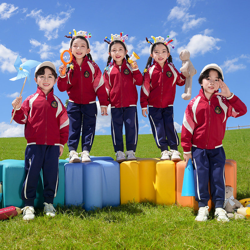 校服套装小学生班中三件统入园照