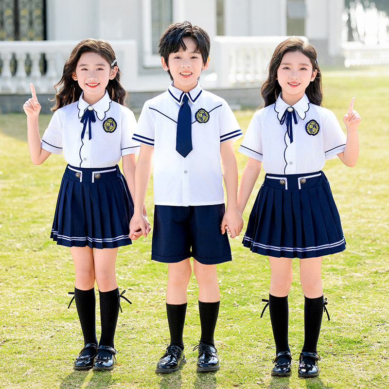 小学生校服夏季短袖套装英