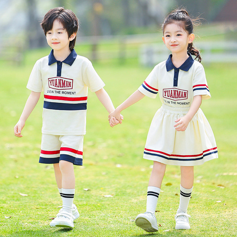 小学生班服英伦风校夏装短