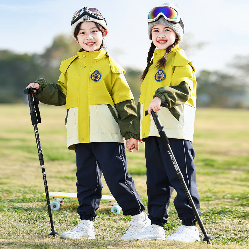 小学生校服冲锋衣三件套学院班服