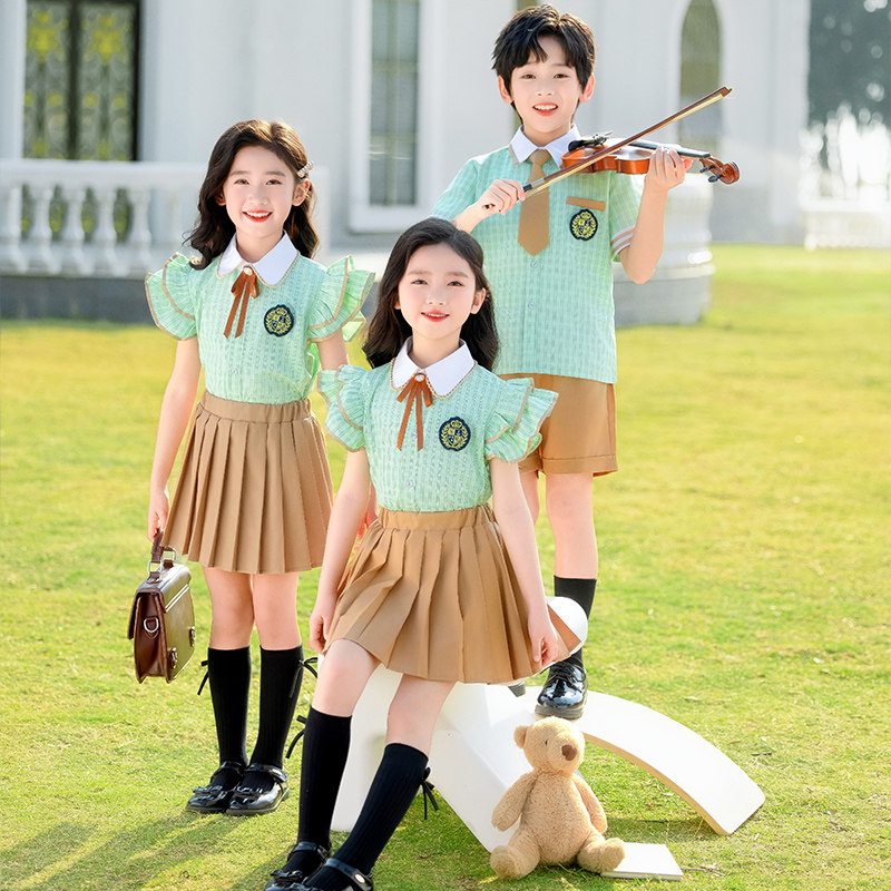 小学生校服夏季短袖套装英