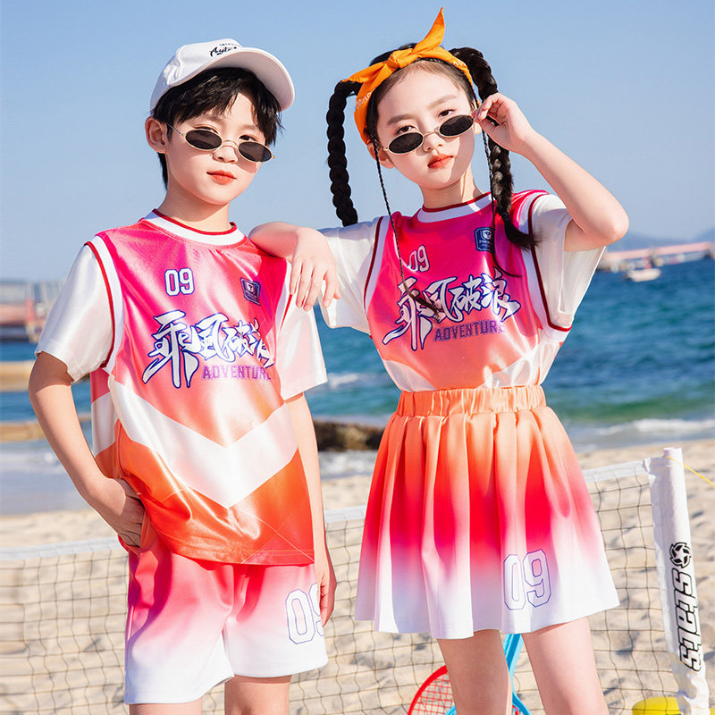 小学生夏季班服运动套装幼