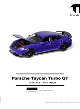 TrendsHobby保时捷泰肯Taycan Turbo GT汽车模型1:64仿真合金车模