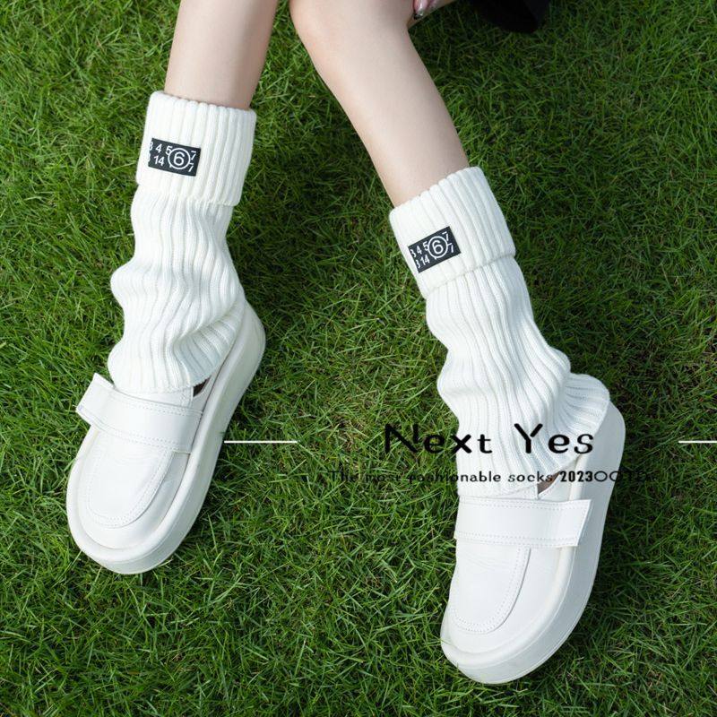 金属小标袜套针织千禧腿套保暖