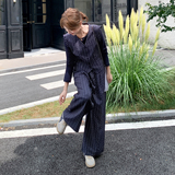 现货！现货2025秋装新款条纹三件套老钱风浙宝101-1012-P185-K278，女装套装/套裙，浙宝101