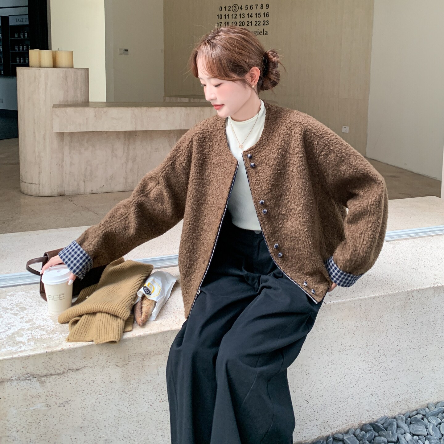 【现货现货】【主推款]2025冬季毛呢外套短款B101-1025-P175-K268,女装毛呢外套,浙宝101