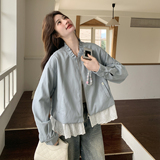 【现货现货】2026春装新款皮衣短外套蕾丝拼接B101-2683-P155K248,女装皮衣,浙宝101,浙宝-网红风 【现货现货】2026春装新款皮衣短外套蕾丝拼接B101-2683-P155K248,女装皮衣,浙宝101,浙宝-网红风