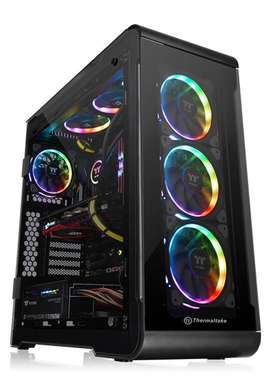 Tt台式电脑主机箱View 32 TG RGB主板同步ATX