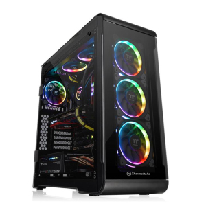 Tt台式电脑主机箱View 32 TG RGB主板同步ATX