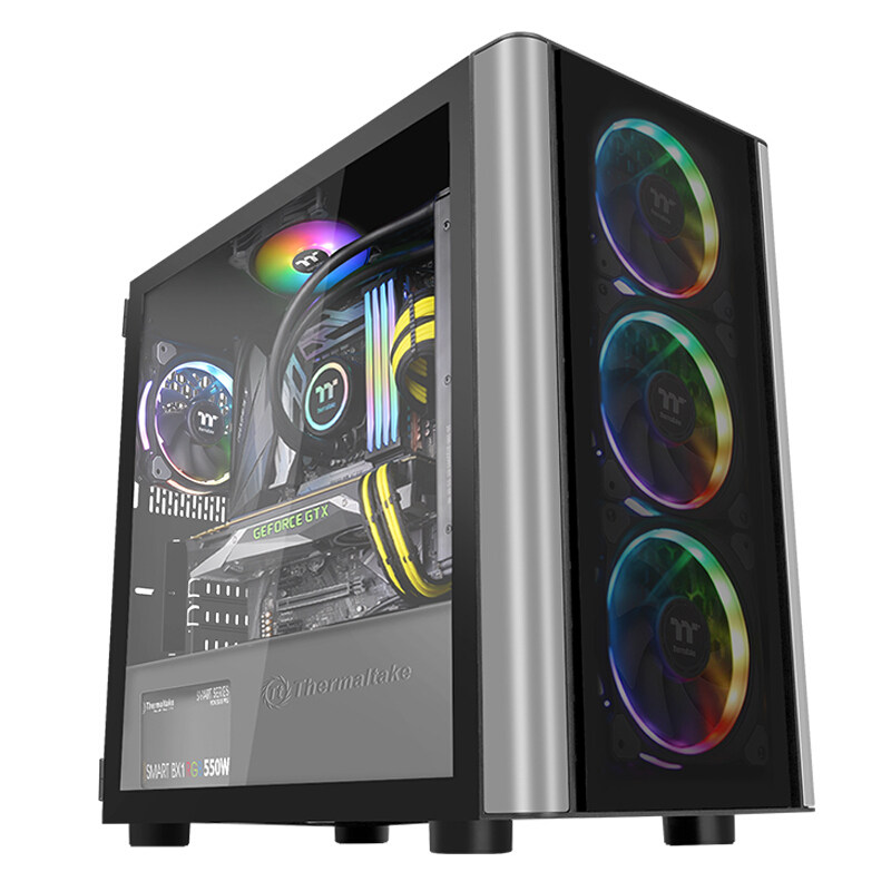 Tt启航者F1 PRO侧透240水冷matx主板台式机电脑商务办公游戏机箱