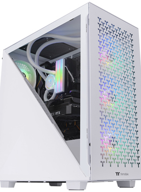Tt机箱Divider 300 TG Air白色360水冷ATX台式机电脑办公电竞机箱