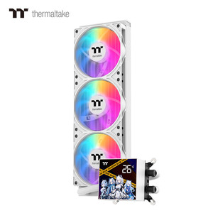 Tt钢影冰霜360水冷一体式CPU散热器大屏幕ARGB温控风扇多平台冷排