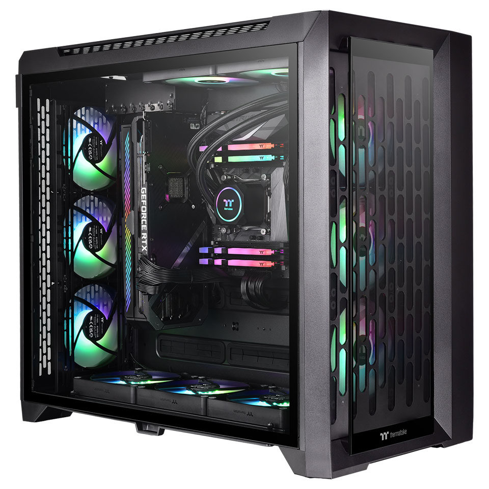 Tt机箱CTE C750 TG ARGB分仓设计360水冷EATX主板台式电脑主机箱