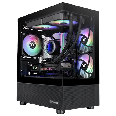 Tt海景房电脑机箱钢影透S240