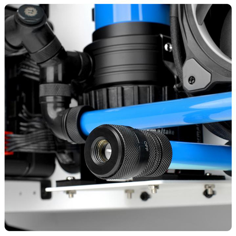 TT 水冷接头 转接头 水冷快拧 排水阀 泄水阀 旋钮开关 硬管 软管