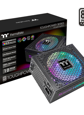 Tt钢影PF1 ARGB 1050W白金模组日系电容十年换新台式电脑机箱电源