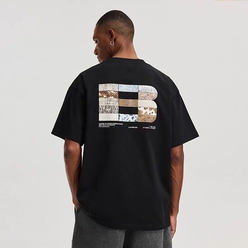 BONELESS官方折扣肌理图案T恤