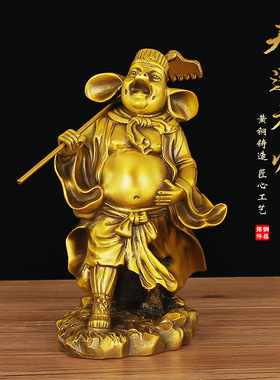 黄铜猪八戒摆件铜猪天蓬元帅像天蓬元帅铜像生肖猪家居装饰工艺品