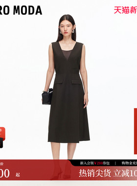 Vero Moda连衣裙2025秋季新款后背绑带无袖含内衬A字裙32537A007