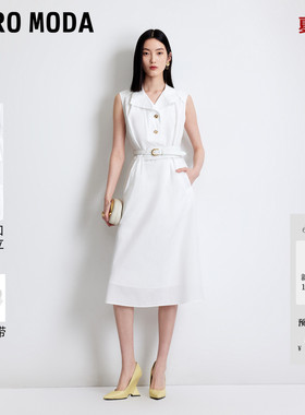 Vero Moda连衣裙2026夏秋新款纯棉可拆腰带牛仔裙32627A075