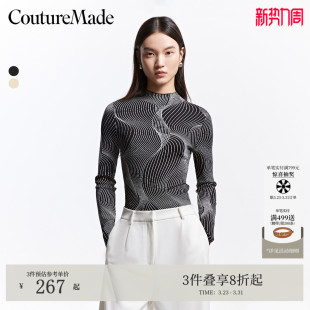 针织衫 Couture 半高领图案修身 25春季 325124010 Made针织衫