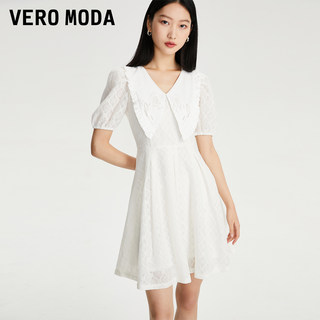 【直播】Vero Moda连衣裙2023夏季新款优雅甜美泡泡袖蕾丝娃娃领