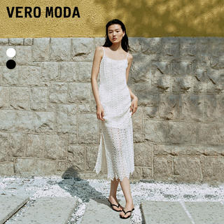 Vero Moda连衣裙2024春夏新款气质蕾丝修身显瘦吊带裙