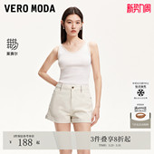 翻边设计休闲短裤 夏季 含莱赛尔325243013 Moda牛仔裤 Vero