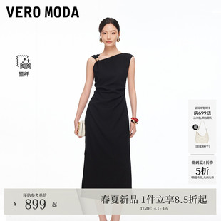 Vero 新款 含醋纤修身 罗马裙优雅大气32617B001 Moda连衣裙2026春季