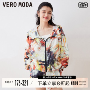 Vero Moda夹克外套女2023秋冬新款休闲百搭印花街头蝙蝠袖套装