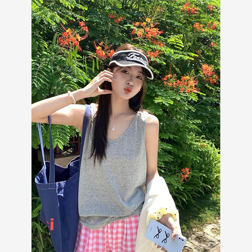 宽肩带吊带背心女2025夏新款内搭宽松显瘦遮副乳外穿打底大码上衣