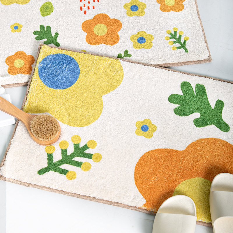 【浴室地垫】慢说卫生间门口花瓣加厚地毯家用吸水防滑进门门垫,居家布艺,家用脚垫,淘宝优惠券,粉丝福利购,淘宝优惠卷