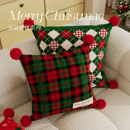 饰靠垫高级卧室床头靠枕 沙发抱枕靠垫客厅红色氛围装 圣诞限定