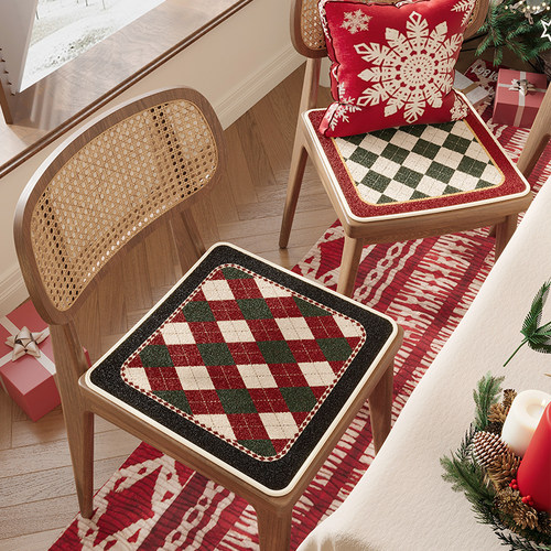 慢说毛绒坐垫圣诞专用椅子坐垫