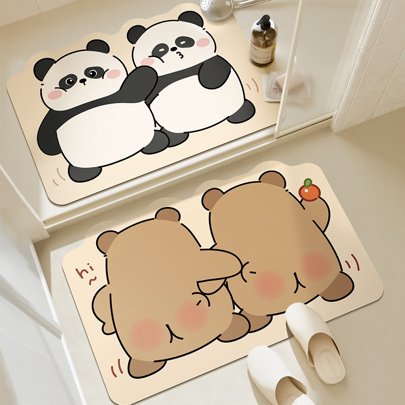 卫生间地垫家用软硅藻泥浴室吸水速干垫厕所门口防滑防摔家用门垫,居家布艺,家用脚垫,淘宝优惠券,粉丝福利购,淘宝优惠卷